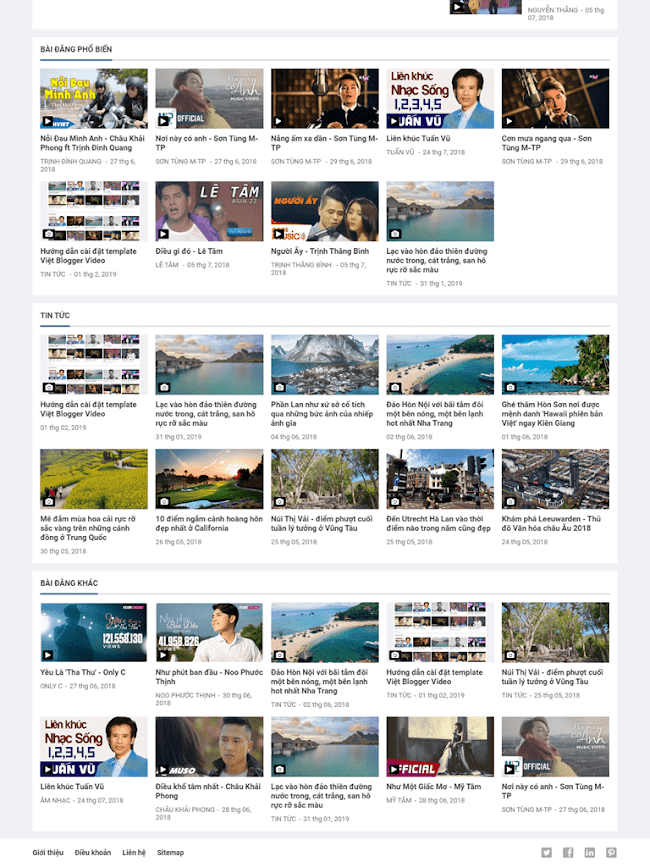 Template blogspot video đẹp mẫu số 3